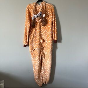 Orange Polka Dot Onesie Pajamas